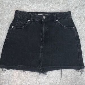 Black Topshop Moto Jean Skirt. Size US 4